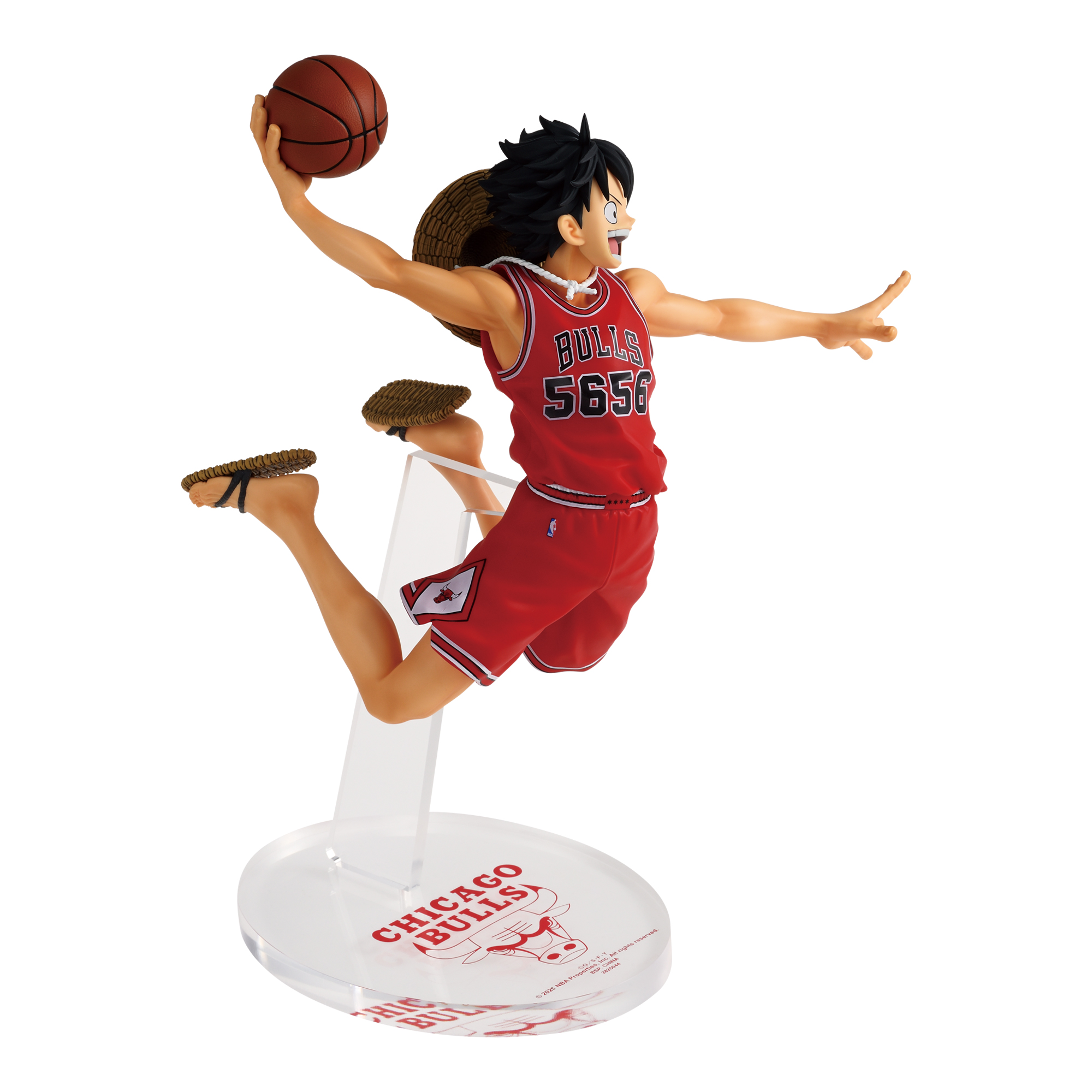 シカゴ・ブルズ MSP NBA フィギュア ワンピースベースショップ ONE PIECE ×NBA MASTER STARS PIECE THE MONKEY.D.LUFFY CHICAGO BULLS