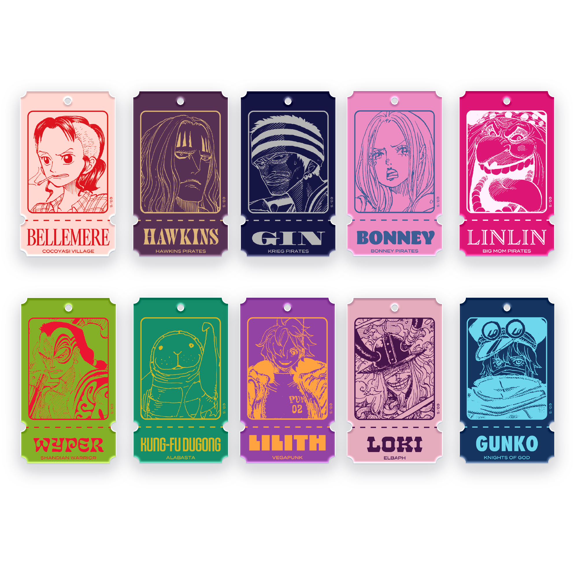 ONE PIECE キャラクターチケットキーリング  画像 9