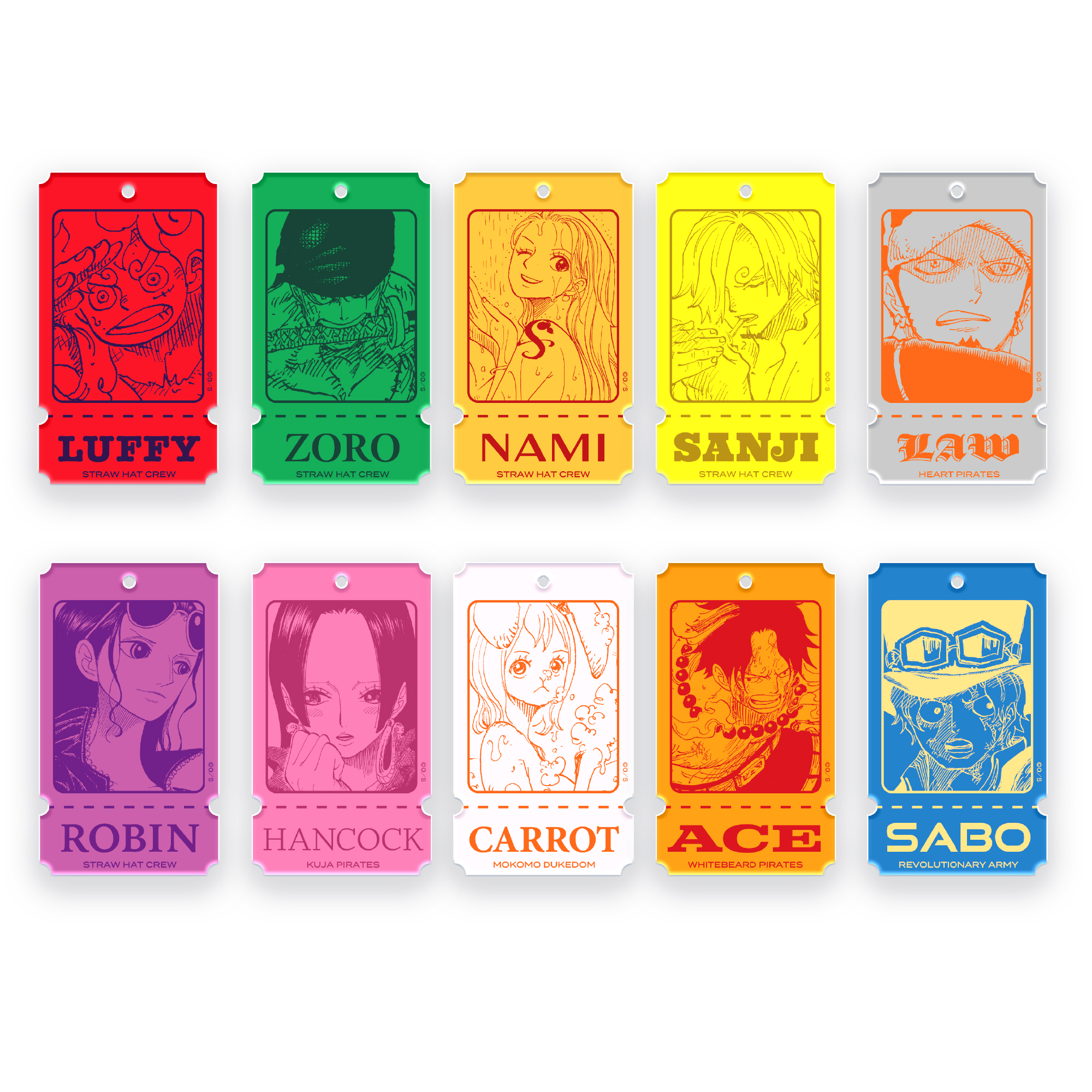 ONE PIECE キャラクターチケットキーリング  - 画像 1