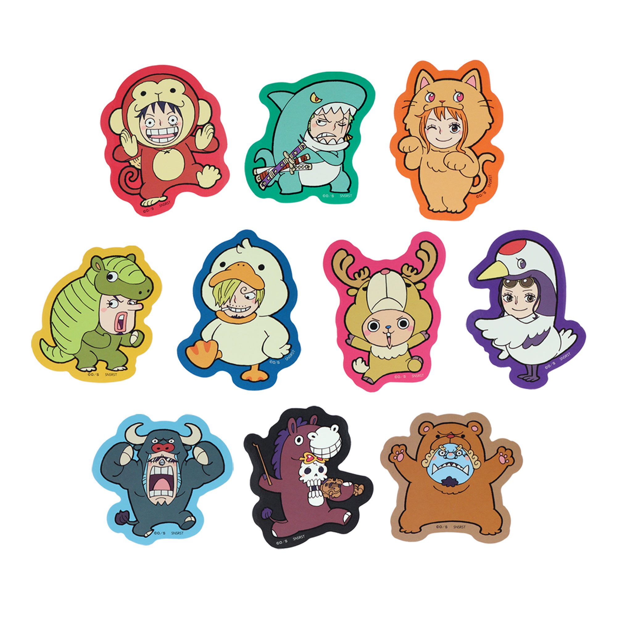ONE PIECE ステッカー きぐるみ柄 - 画像 1